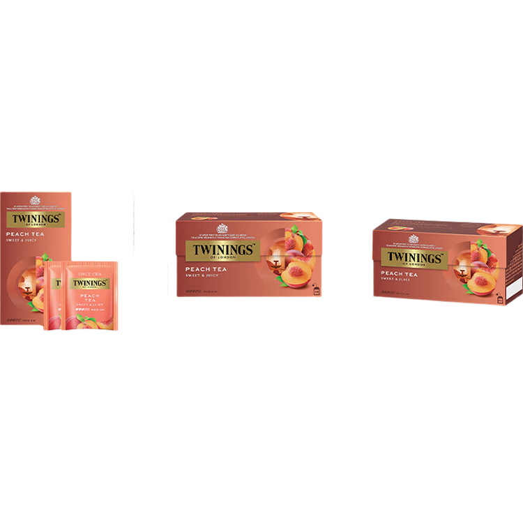 川宁花草茶 蜜桃果香红茶25袋*2g 茶包花果茶下午茶袋泡茶 新年礼物 菜管家商品