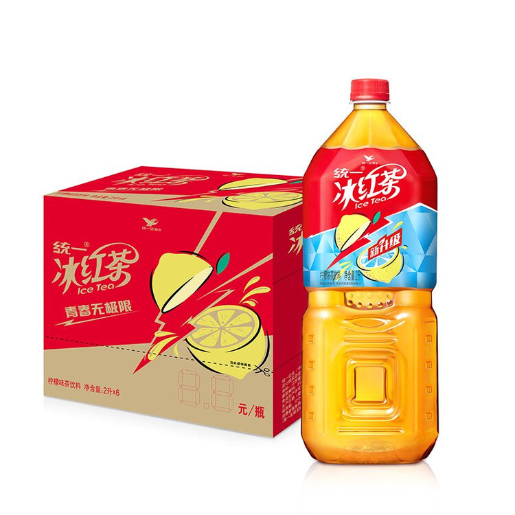 统一 冰红茶【新说唱同款】 2L*6瓶 整箱装 新旧包装交替发货 菜管家商品