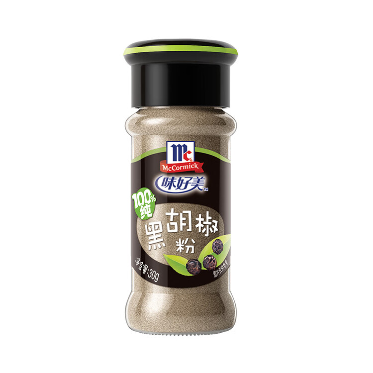 味好美（McCormicK）味好美 香辛料调料 纯黑胡椒粉 30g 玻璃瓶装 无添加 调味料 菜管家商品