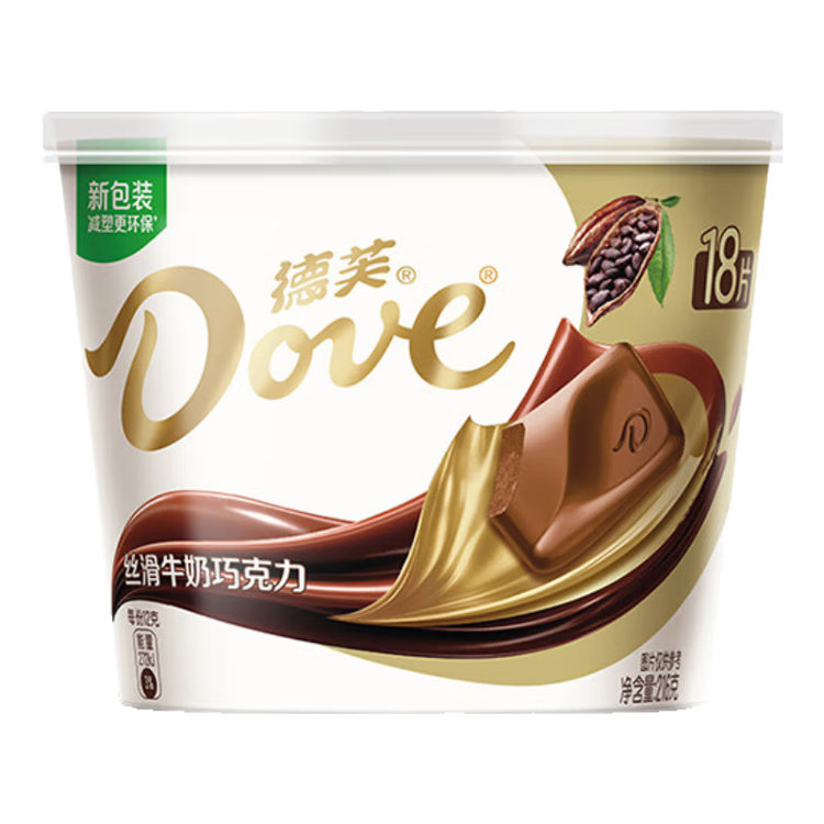 德芙 全家桶 丝滑牛奶巧克力 碗装18粒216g 休闲零食 糖果 生日礼物 菜管家商品
