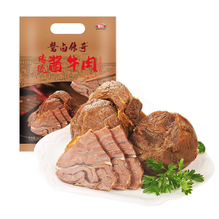 喜旺传统酱牛肉140g卤牛腱肉熟食肉类下酒菜开袋即食休闲零食