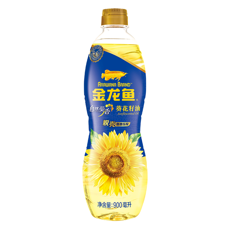 金龙鱼 食用油 物理压榨 自然葵香 葵花籽油 900ml（新老包装随机发货） 菜管家商品