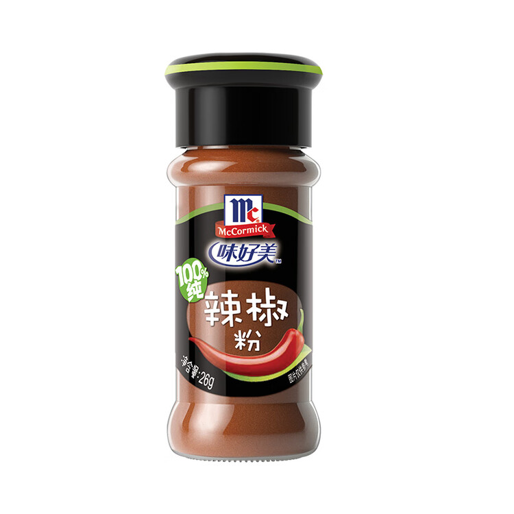 味好美（McCormicK） 香辛料调料 辣椒粉 26g 玻璃瓶装 烧烤烹饪调味料 自然香味 菜管家商品