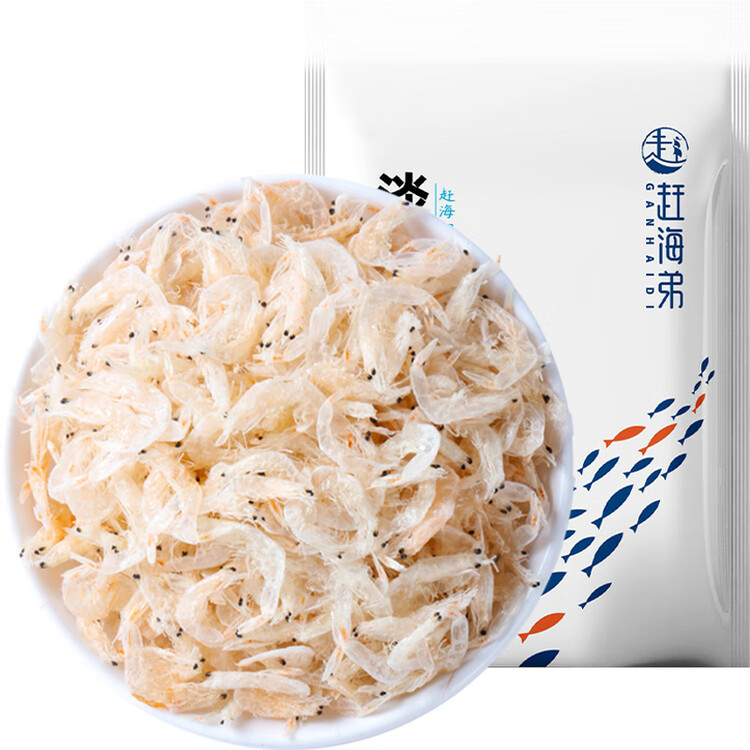 赶海弟 六星淡干虾皮200g无盐可打粉 虾米皮海米干虾仁 紫菜汤 南北干货 菜管家商品
