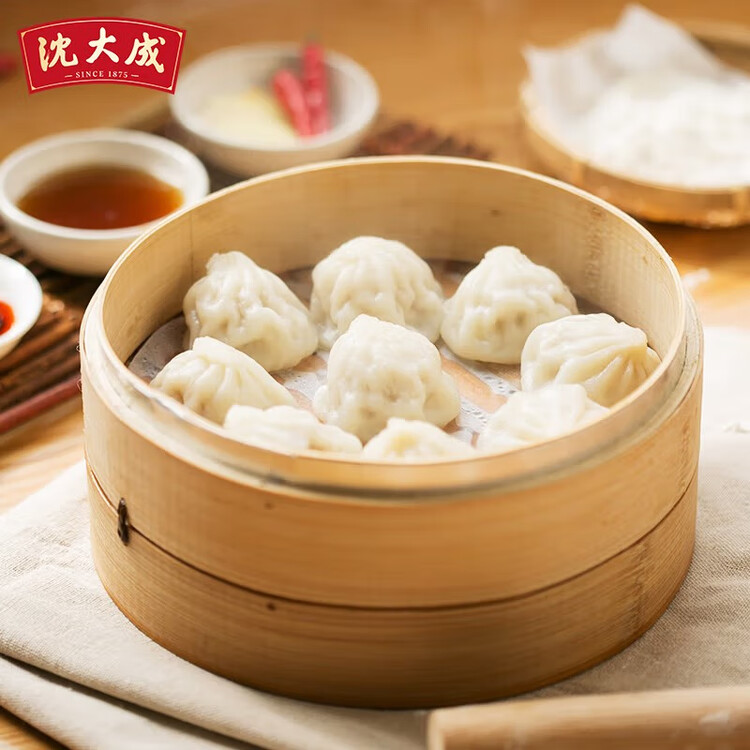 沈大成鲜肉汤包375g（15只）灌汤包小笼包速食冷冻早餐半成品中华老字号 菜管家商品