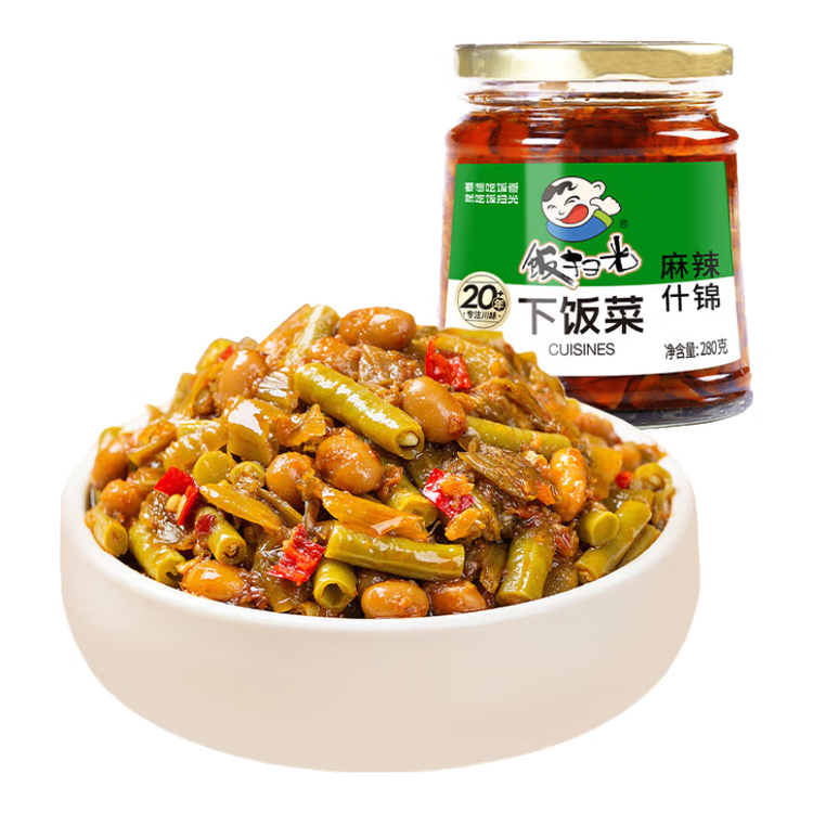 饭扫光榨菜 麻辣什锦280g 下饭菜香辣咸菜泡菜 拌饭拌面调味料 菜管家商品