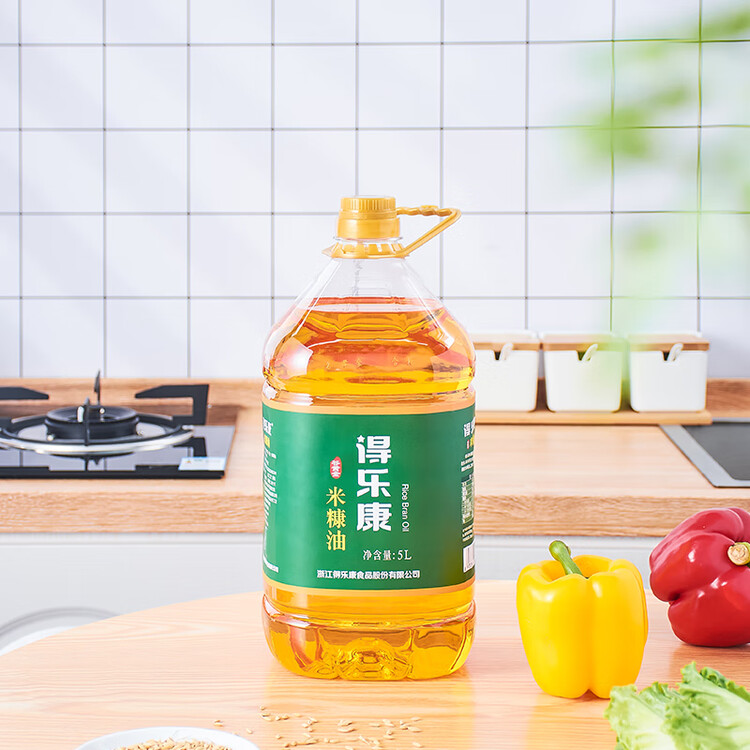 得乐康 谷黄金稻米油5L 可生食食用油米糠油 富含谷维素 企业团购 菜管家商品