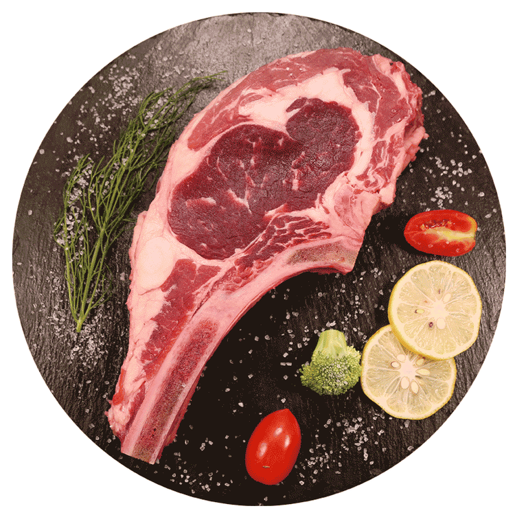 恒都国产谷饲300天 战斧原切牛排 净重600g/袋 2片 冷冻 谷饲牛肉 菜管家商品