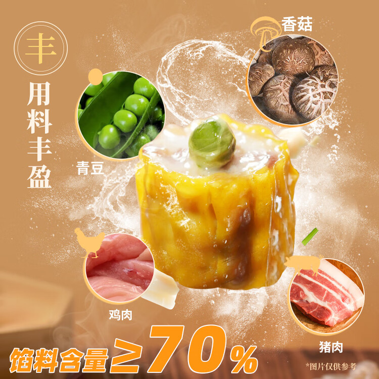 广州酒家香菇干蒸烧麦210g 12个  早餐开学季广式早茶点心烧卖速冻面点 菜管家商品