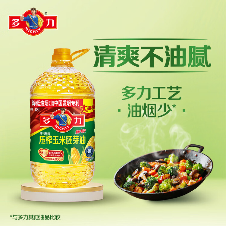 多力经典压榨玉米油6.18L非转基因食用油 菜管家商品