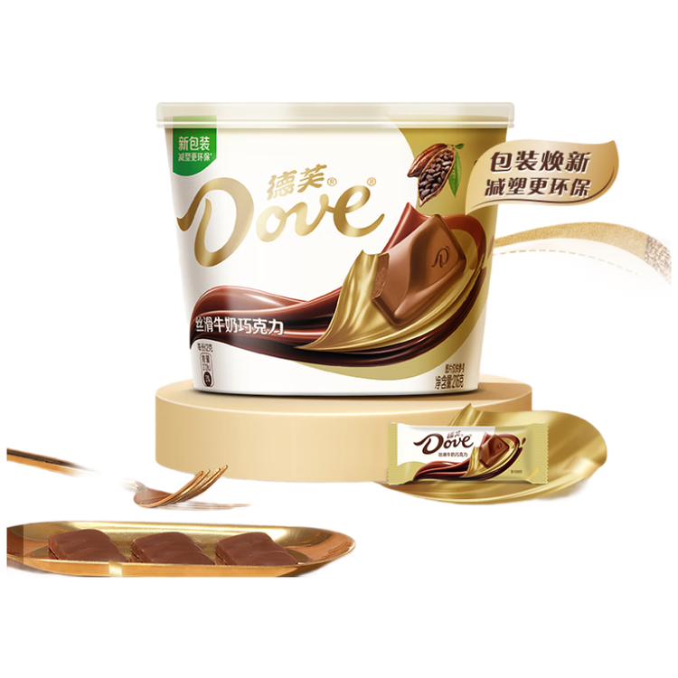 德芙 全家桶 丝滑牛奶巧克力 碗装18粒216g 休闲零食 糖果 生日礼物 菜管家商品