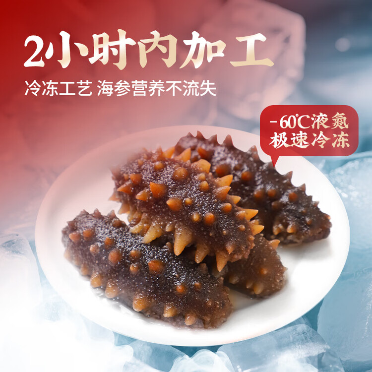 喜玉大连即食海参京东自营 1斤 10-15只 固形物80%以上 简装 辽刺参  菜管家商品