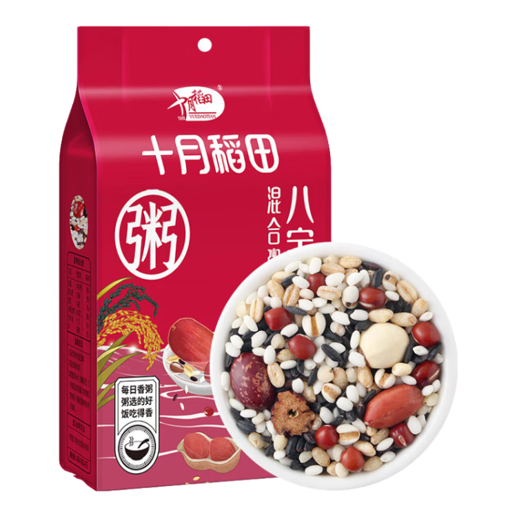 十月稻田 八宝粥米 2斤 腊八节 腊八粥 红豆 花生 薏仁 黑米 糯米等 杂粮 菜管家商品 商品图