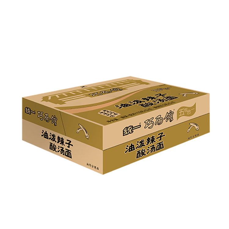 统一巧面馆 油泼辣子酸汤面 袋装 110g*5袋 五连包  方便面泡面速食面 菜管家商品