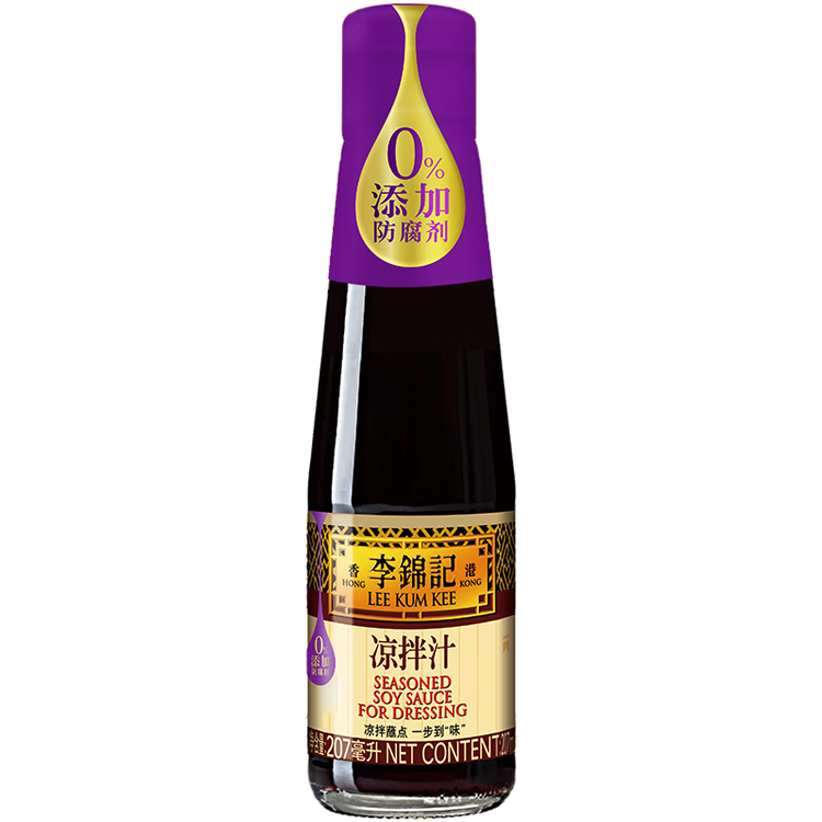 李锦记 凉拌汁207ml 0添加防腐剂 微辣酸爽 轻松随心 拌菜拌面酱油 菜管家商品