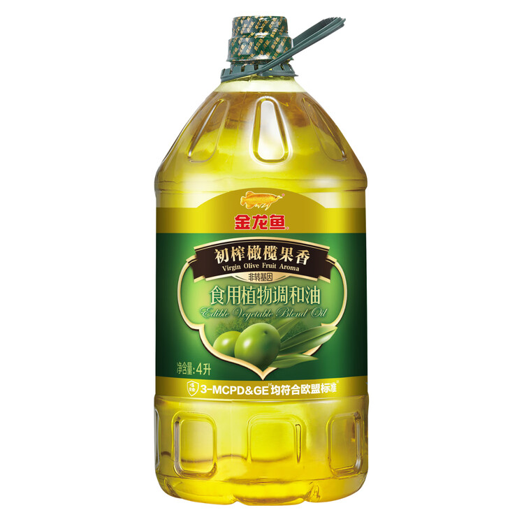 金龙鱼 食用油 初榨橄榄果香食用植物调和油4L（新老包装随机发货） 菜管家商品