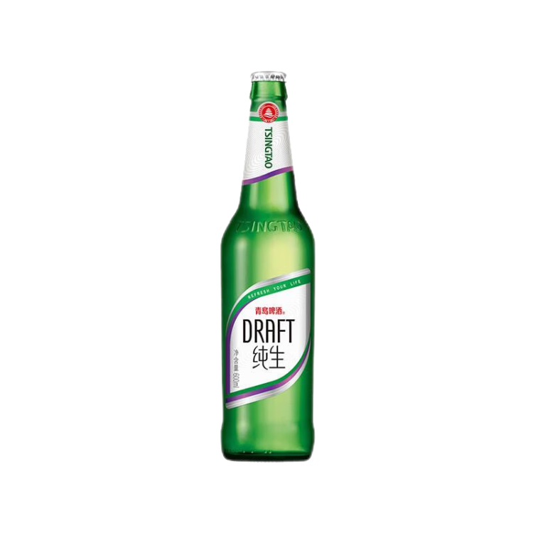 青岛啤酒（TsingTao）纯生8度600ml*12瓶 整箱 新老包装随机发货 菜管家商品 商品图