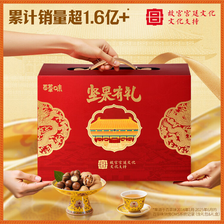百草味坚果+零食礼盒2028g/20件 新年货节含开心果松子夏威夷果腰果送礼 菜管家商品
