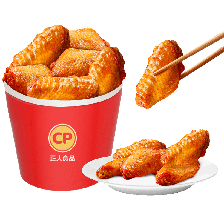 正大食品（CP）奥尔良鸡翅中净重2斤 鸡翅奥尔良风味 鸡中翅 菜管家商品