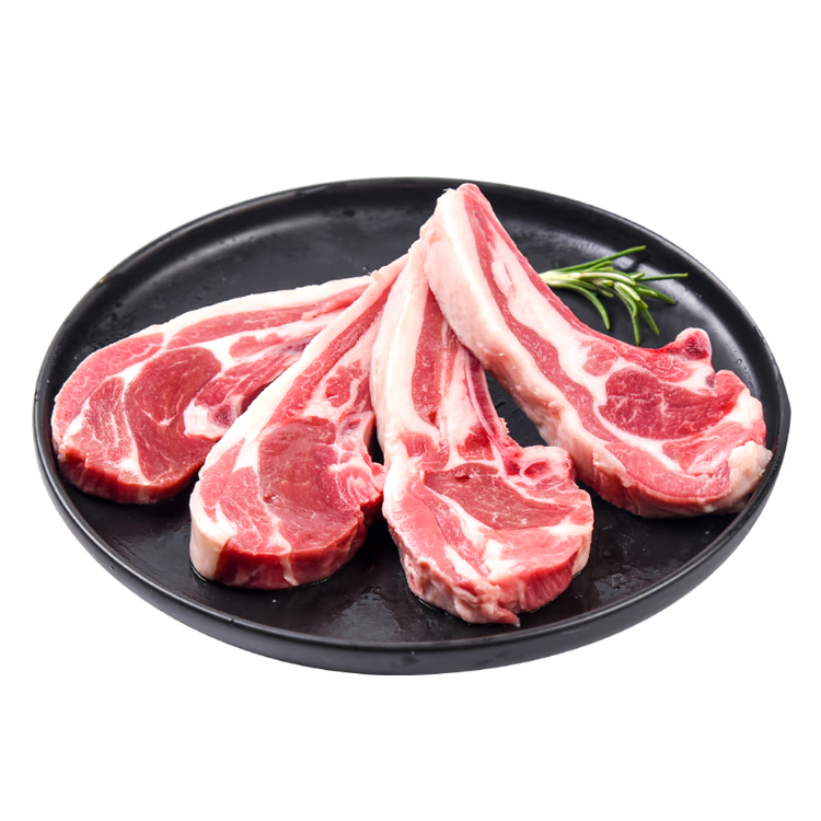 西鲜记宁夏盐池滩羊 法式羔羊羊排原切净重1斤 肩排附调料 煎烤烧烤食材 菜管家商品