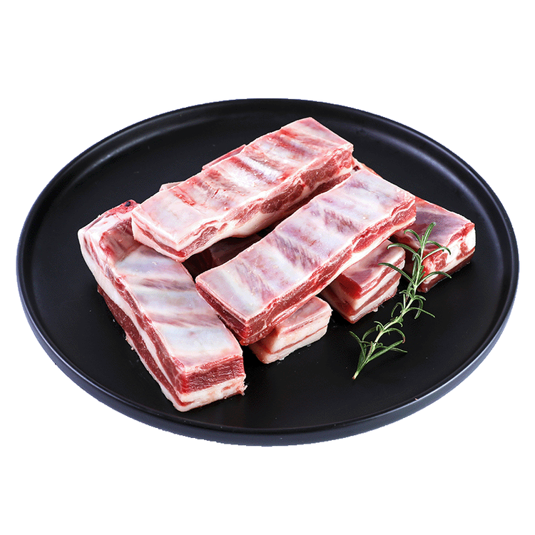 西鲜记宁夏盐池滩羊 原切羔羊排羊肋排段净重1斤 草饲清真烧烤炖卤食材 菜管家商品