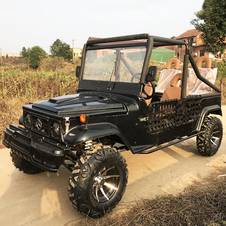 300cc无级变速沙滩车四轮越野吉普卡丁车成人四座方向盘钢管车观光