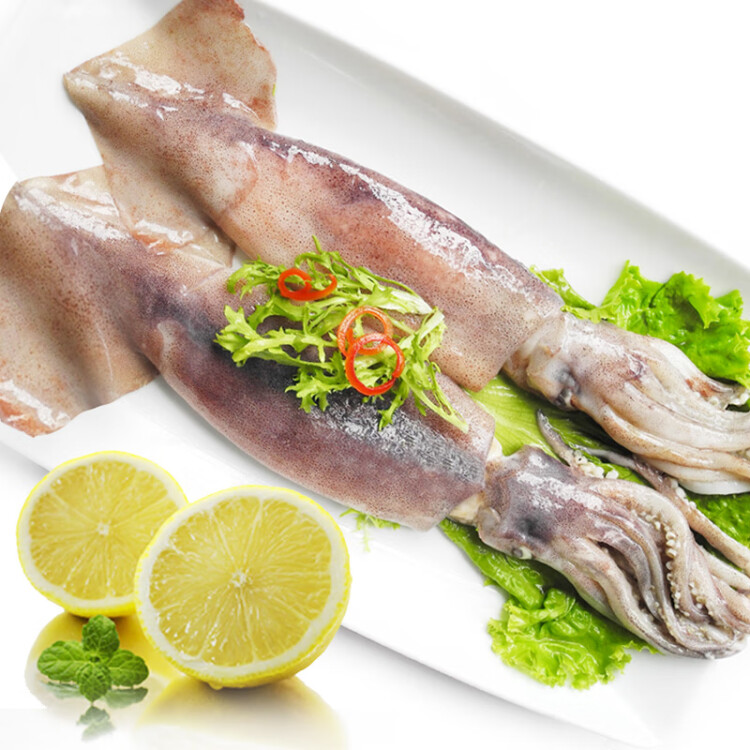 獐子島 冷凍整條魷魚 500g 3-5條 火鍋燒烤食材 海鮮 生鮮
