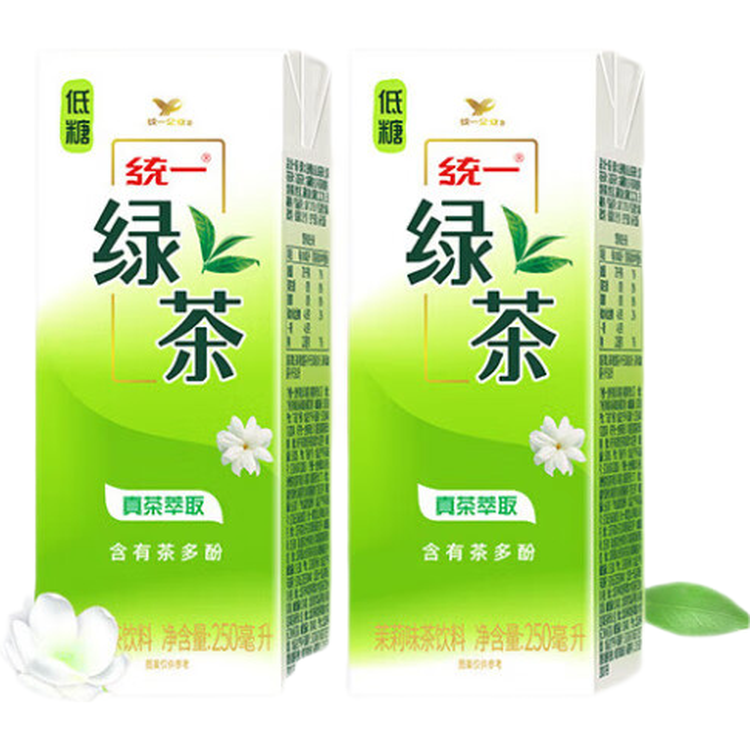统一 绿茶 250ml*24盒/箱 茶饮料 整箱装 （新旧包装随机发货） 菜管家商品