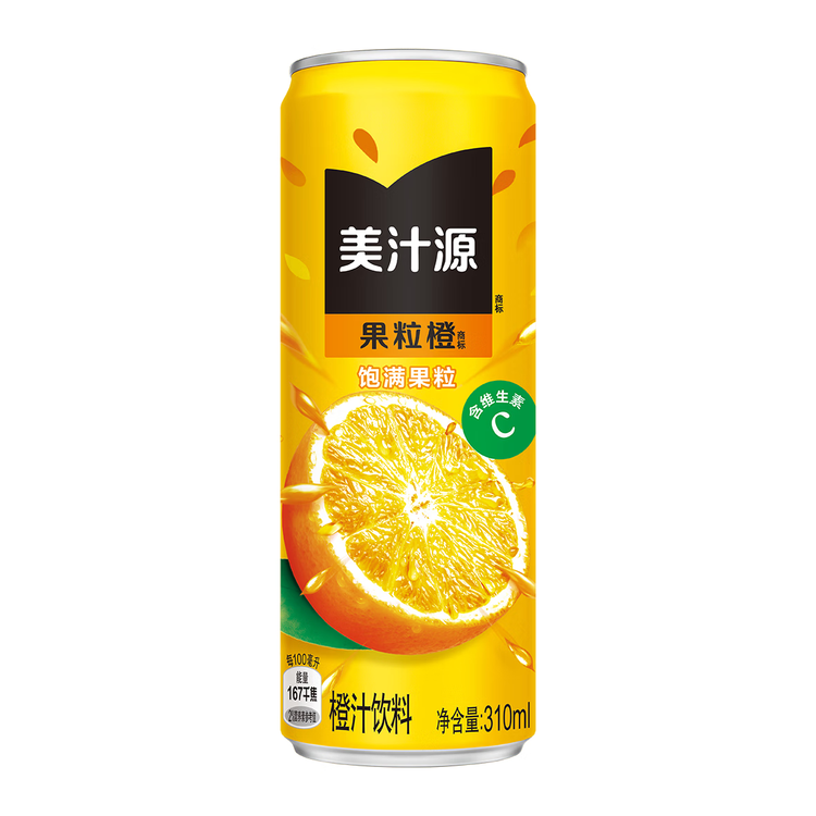 可口可乐（Coca-Cola）美汁源 Minute Maid 果粒橙 橙汁果汁饮料 310ml*12瓶 整箱装 菜管家商品
