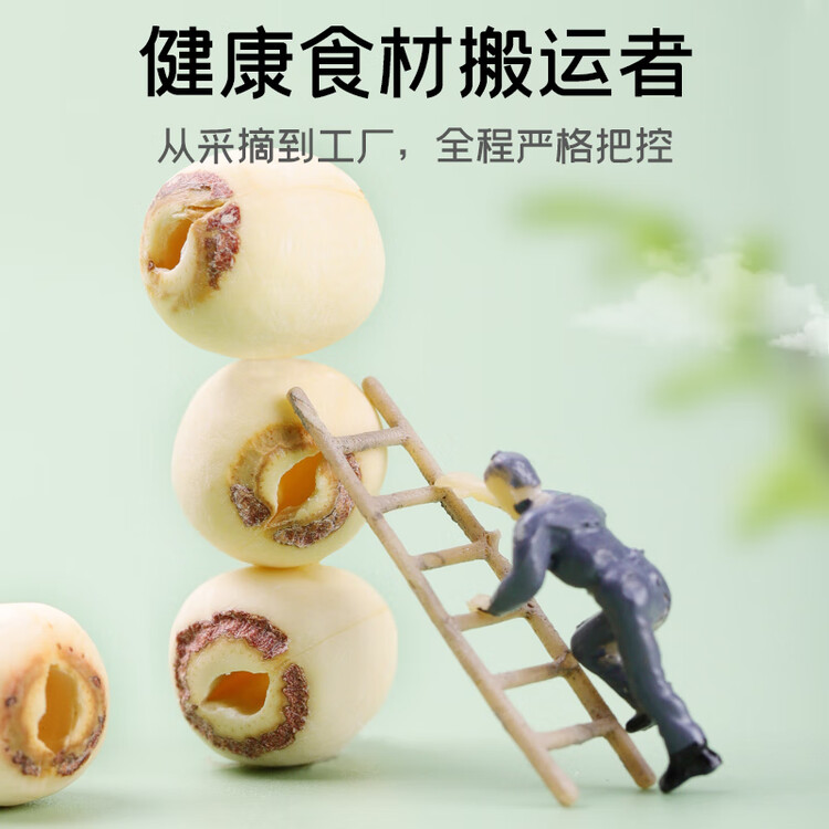 富昌 莲子 湘潭通芯磨皮白莲子250g 粉糯回甘易煮易烂 干货 煲汤食材 菜管家商品