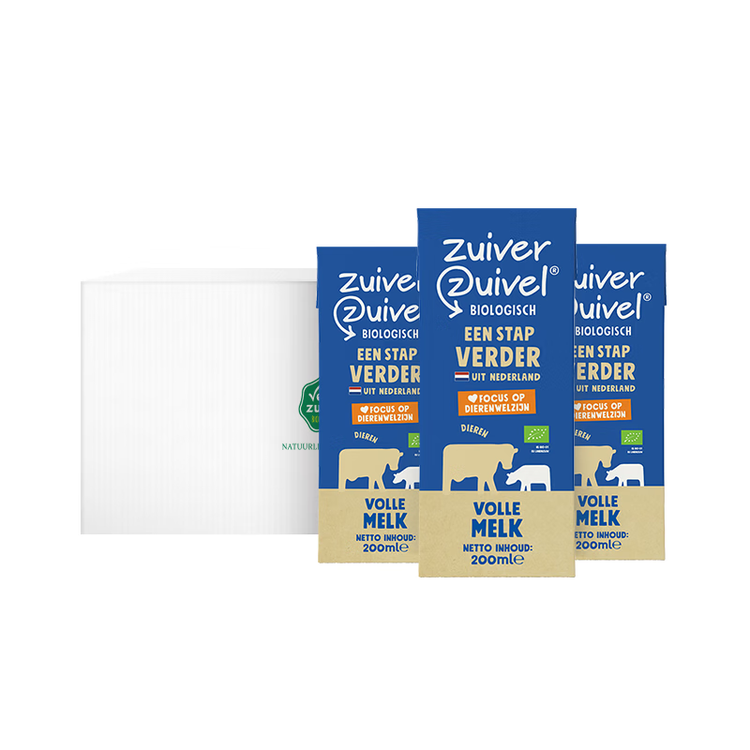 乐荷荷兰进口 有机全脂牛奶200ml*24盒 3.7g优质乳蛋白 三重有机认证 菜管家商品