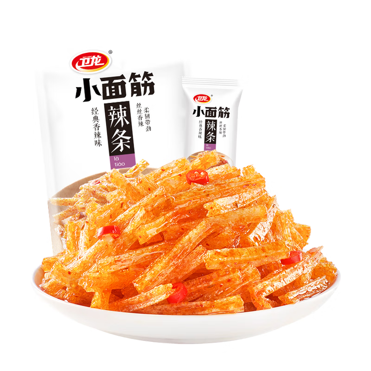 卫龙 辣条 香辣味282g/袋 小面筋 休闲小零食 约13包 怀旧童年 菜管家商品
