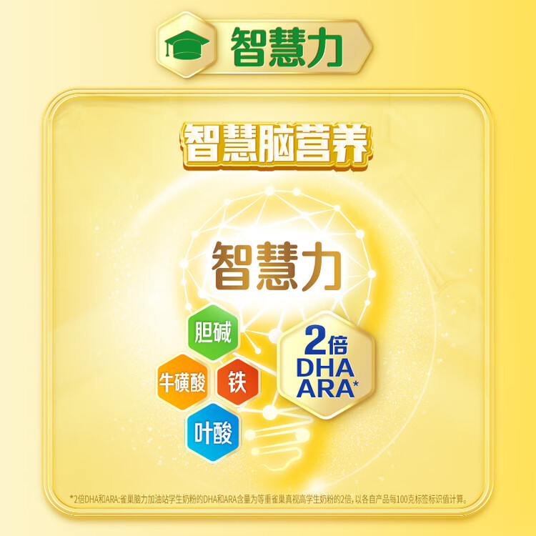 雀巢（Nestle）脑力加油站学生奶粉高钙350g青少年成长奶粉6-15岁 菜管家商品