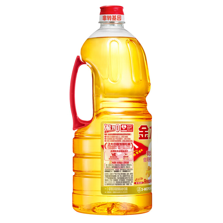 金龙鱼 食用油 非转基因 金装 黄金比例零反式脂肪食用植物调和油1.8L 菜管家商品