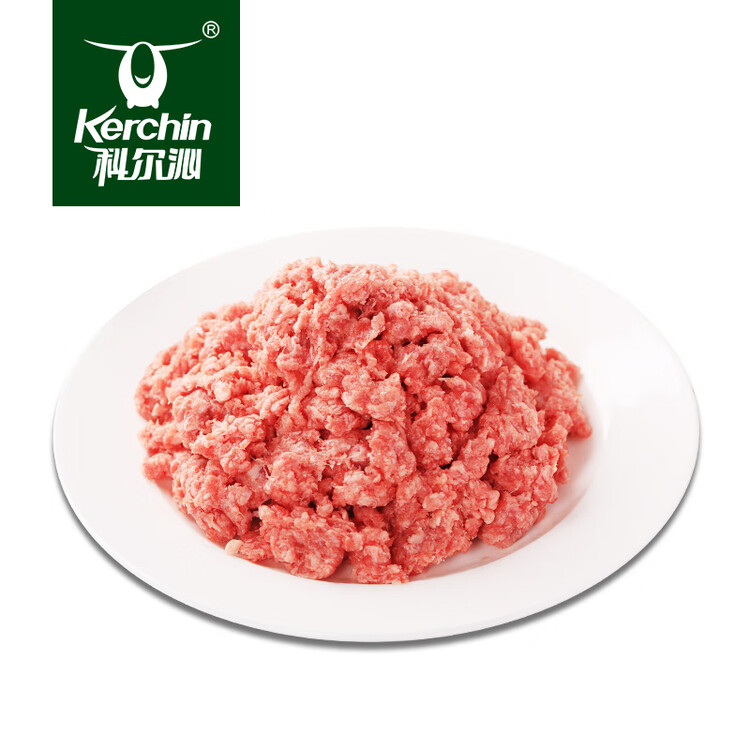 科尔沁 国产谷饲原切牛肉馅1斤 免切饺子馅肉饼清真牛肉生鲜 菜管家商品
