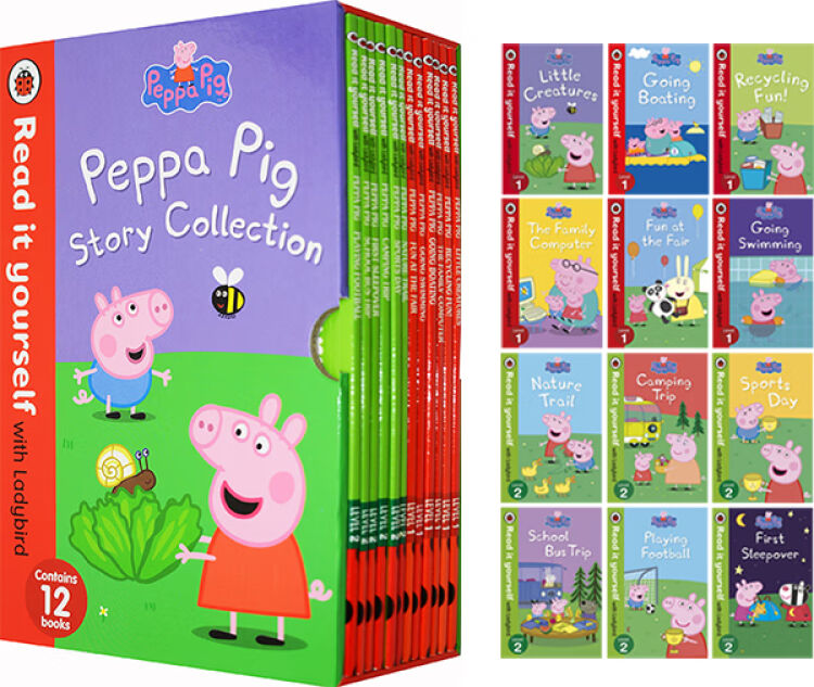 小猪佩奇英文原版童书peppa Pig Read It Yourself 分级阅读12册彩色套装小瓢虫ladybird 图片价格品牌评论 京东