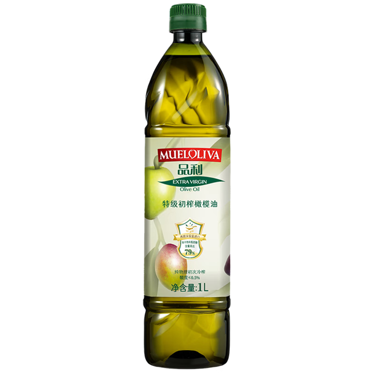 品利（MUELOLIVA）【保真橄榄油】特级初榨橄榄油1L食用油西班牙进口年货送礼礼品 菜管家商品
