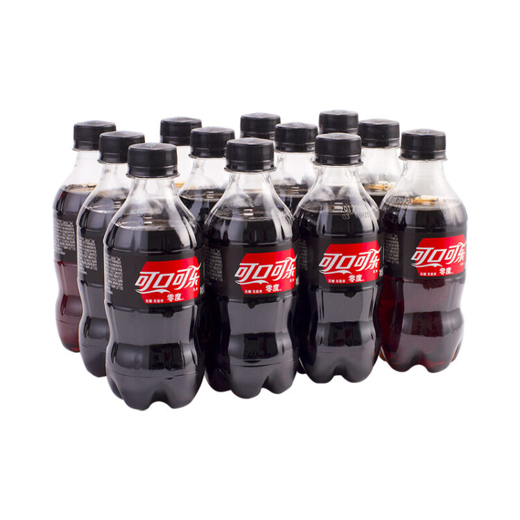 可口可樂(lè) Coca-Cola 零度 Zero 汽水 碳酸飲料 300ml*12瓶 整箱裝 菜管家商品