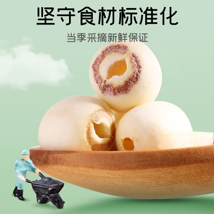 富昌 莲子 湘潭通芯磨皮白莲子250g 粉糯回甘易煮易烂 干货 煲汤食材 菜管家商品