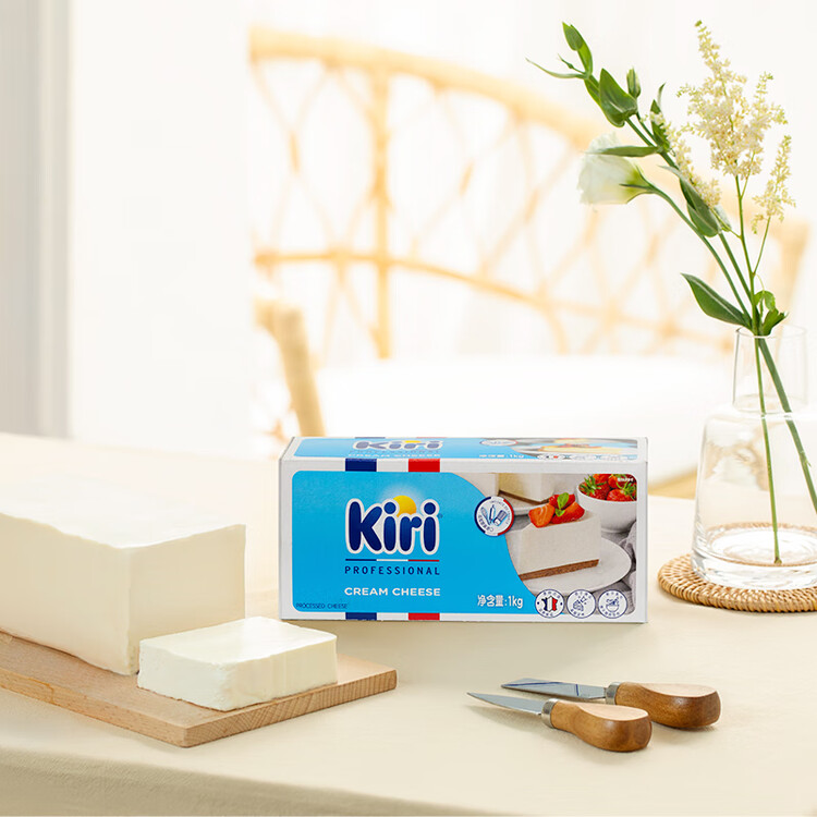KIRI凯芮进口烘焙奶酪芝士原味1kg  面包芝士 烘焙原料【热门商品】 菜管家商品