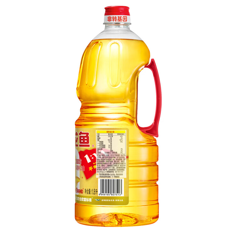金龙鱼 食用油 非转基因 金装 黄金比例零反式脂肪食用植物调和油1.8L 菜管家商品