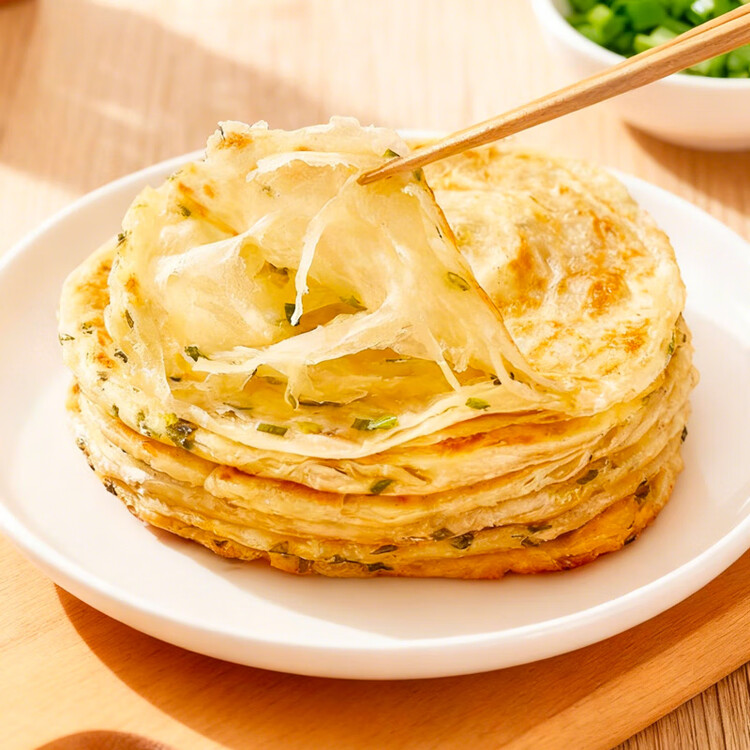 三全葱香手抓饼900g10片装 早餐半成品家庭早点儿童煎饼面点年货送礼 菜管家商品