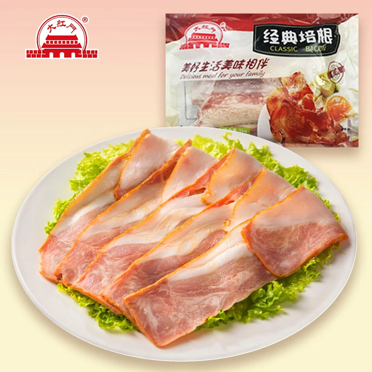大紅門经典培根2斤装1kg 火锅烧烤食材空气炸锅烘焙早餐速食手抓饼伴侣 菜管家商品