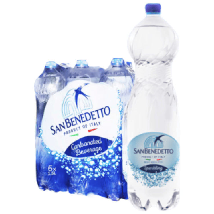 圣碧涛（SAN BENEDETTO）意大利含气天然矿泉水 1.5L*6  整箱装 菜管家商品