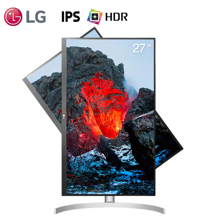 LG 27英寸4K超高清HDR10 广色域Type-C 液晶显示器FreeSync 三面微边框