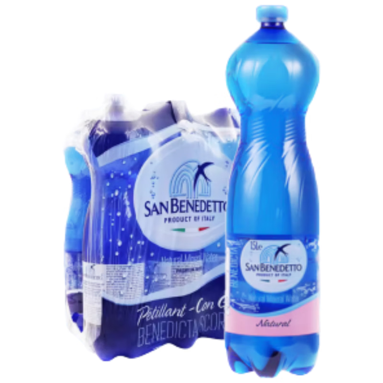 圣碧涛（SAN BENEDETTO）意大利进口 天然矿泉水 1.5L*6  整箱装 菜管家商品