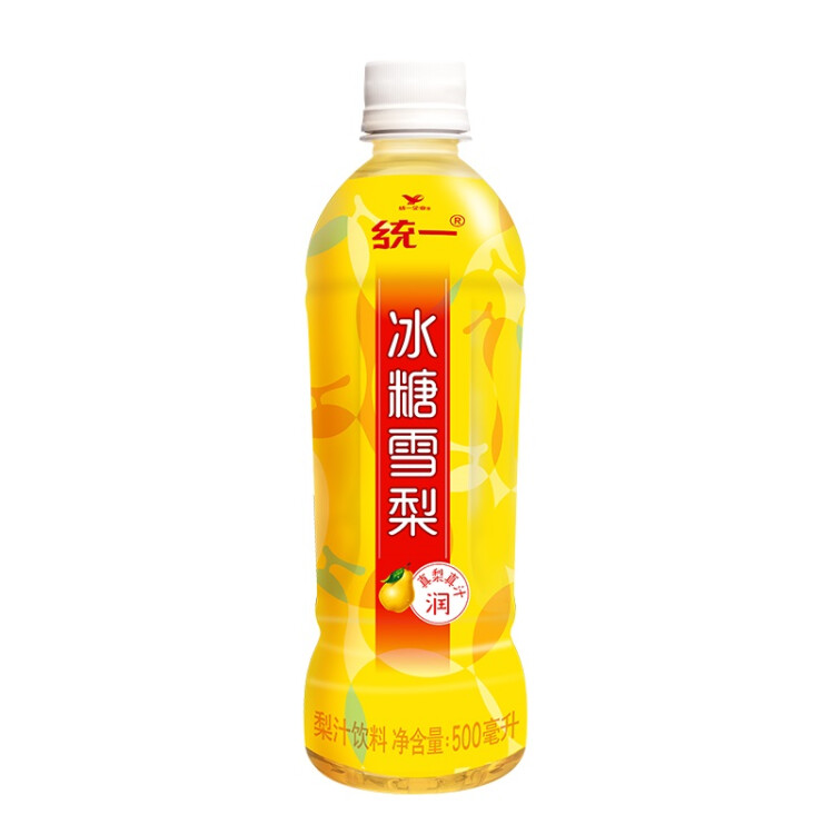 统一 冰糖雪梨（梨汁饮料） 500ml*15瓶 整箱装 菜管家商品