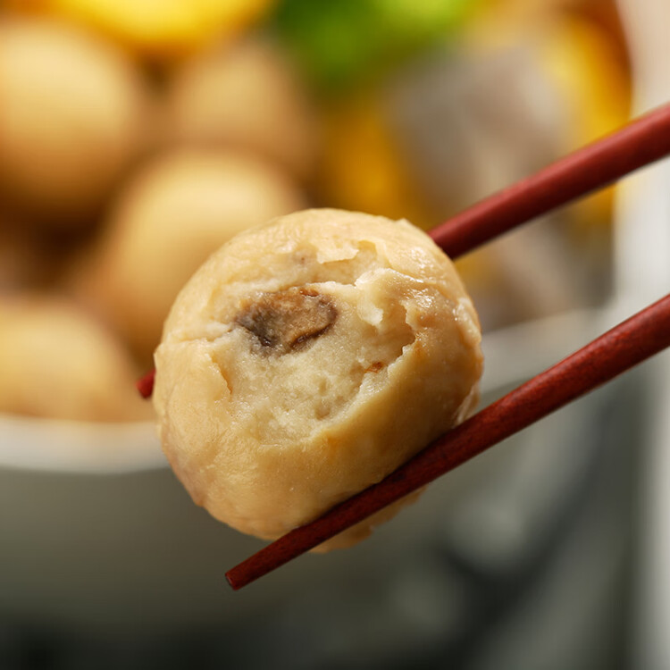 上鲜 香菇贡丸 1kg 熟冻 出口级 火锅鸡肉丸子涮火锅食材清真食品 光明服务菜管家商品 