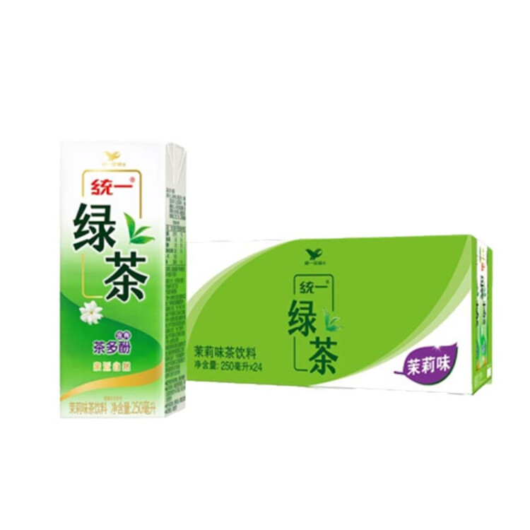 统一 绿茶 250ml*24盒/箱 茶饮料 整箱装 （新旧包装随机发货） 光明服务菜管家商品 