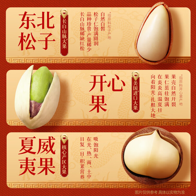 百草味坚果+零食礼盒2028g/20件 新年货节含开心果松子夏威夷果腰果送礼 菜管家商品